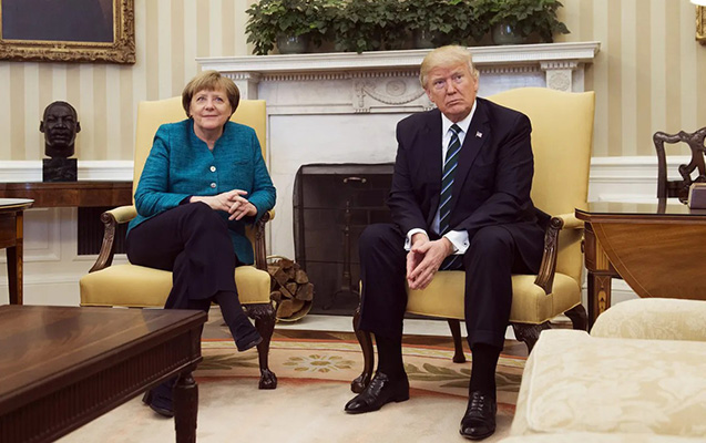 Merkel Trampla yaşadığı qalmaqaldan danışdı - VİDEO